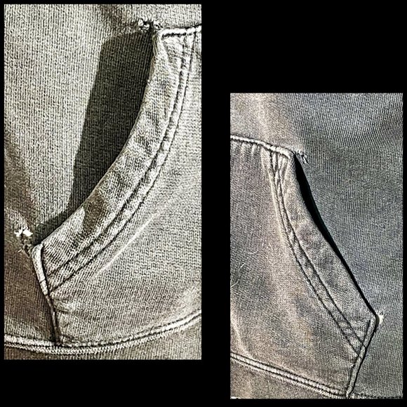 ▪️BETSEY JOHNSON▪️Distressed Black RARE Cotton 🖤BETSEY Graphic Hoodie Jacket - Picture 12 of 12